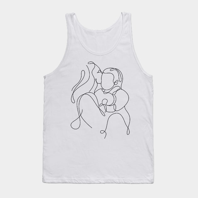 Women Day Line Art Minimal Tank Top by Twiri